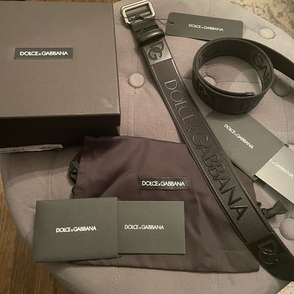 Dolce & Gabbana Logo Tape Adjustable Belt sz 100cm|40in..100% Authentic